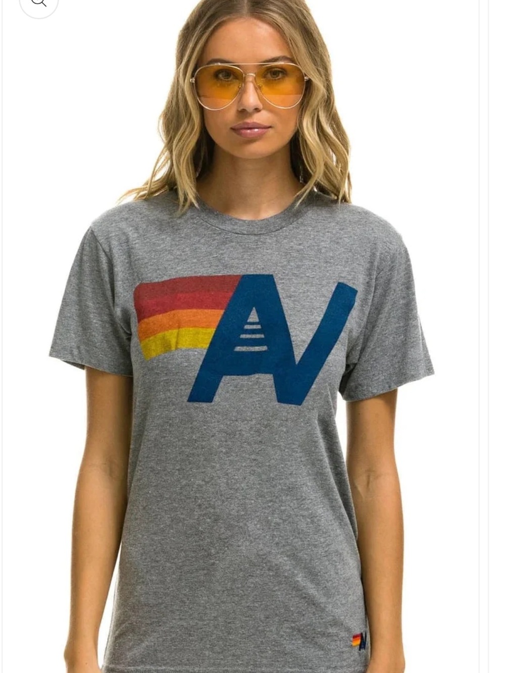 Aviator Nation AV logo tee - Gray size XL unisex